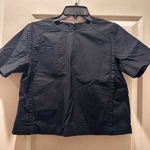 Black Detail Cropped Blouse